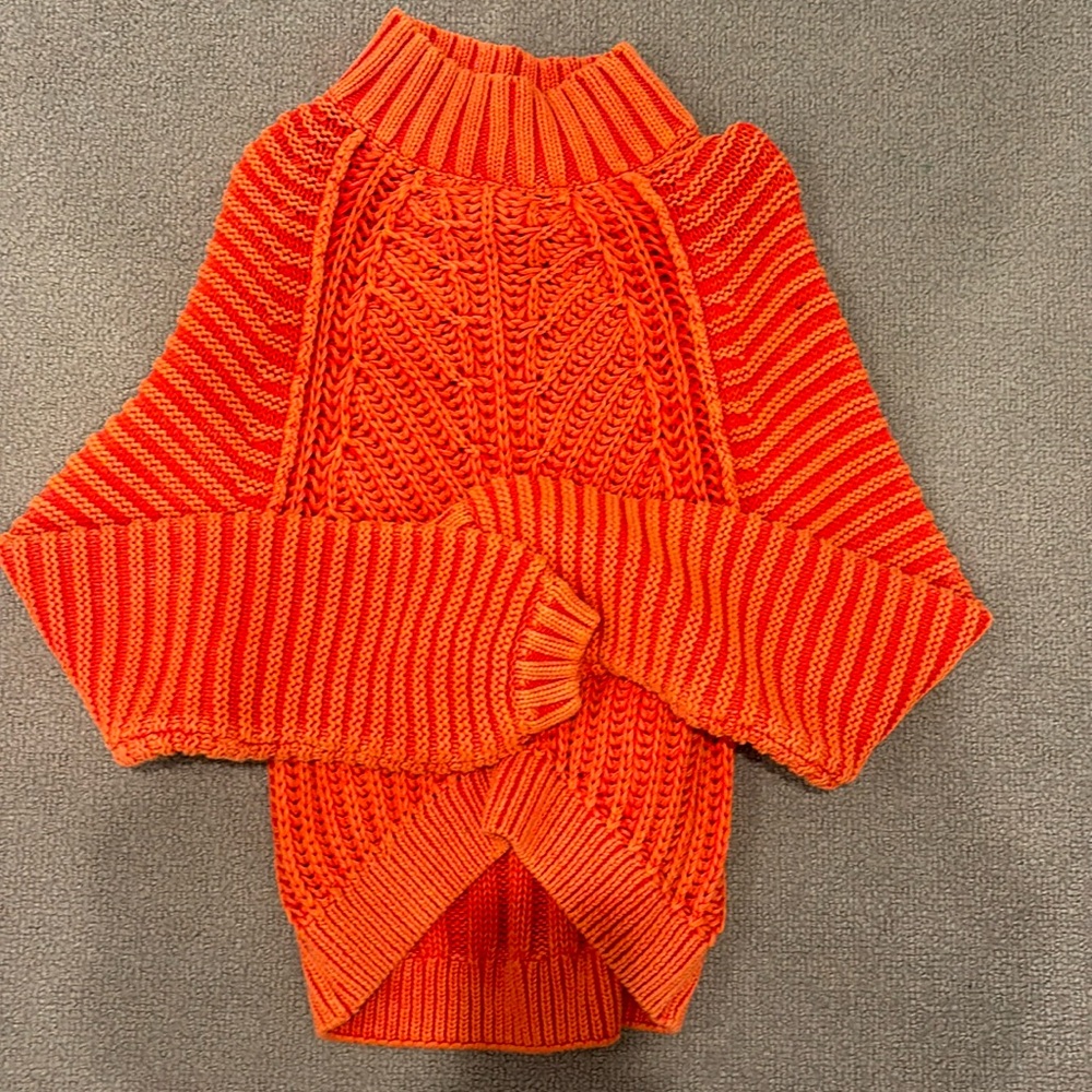 Orange free people sweater